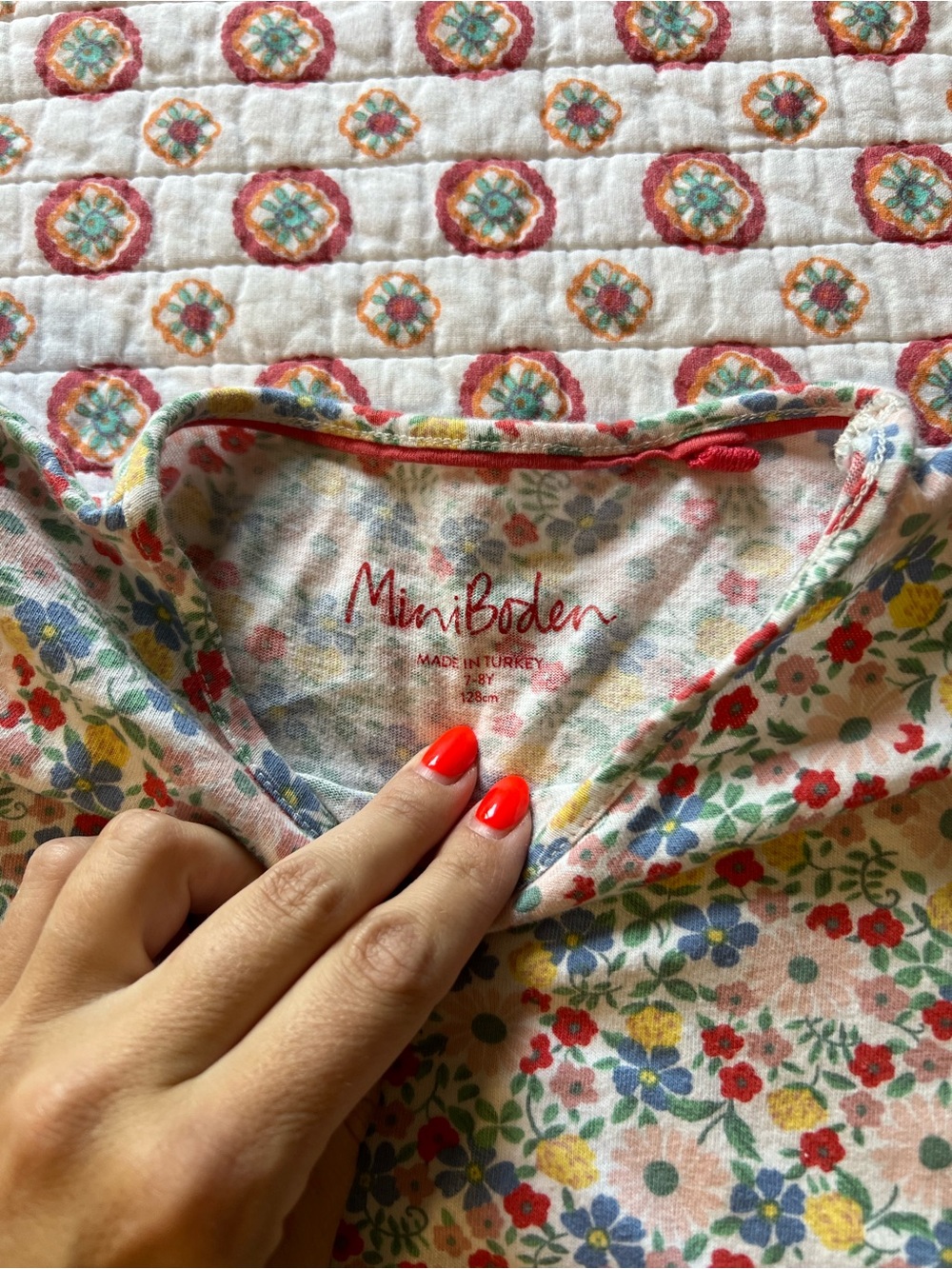 Mini Boden Floral Dress size 7/8 - Picture 3 of 5